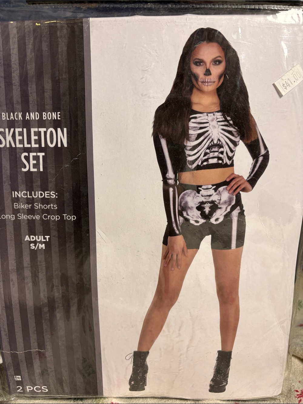 Black & Bone Skeleton Set - Black Skeleton halloween Costume